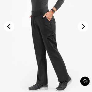 Purple Label Yoga by Healing Hands Women's XXS Tori Stretch Black Scrub Pants